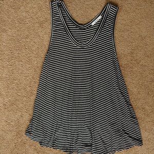 Black and white striped tank top